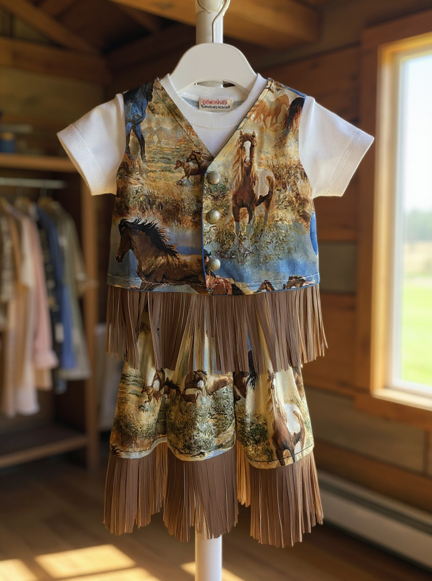 Handmade Giddy-Up Girls Western Outfit