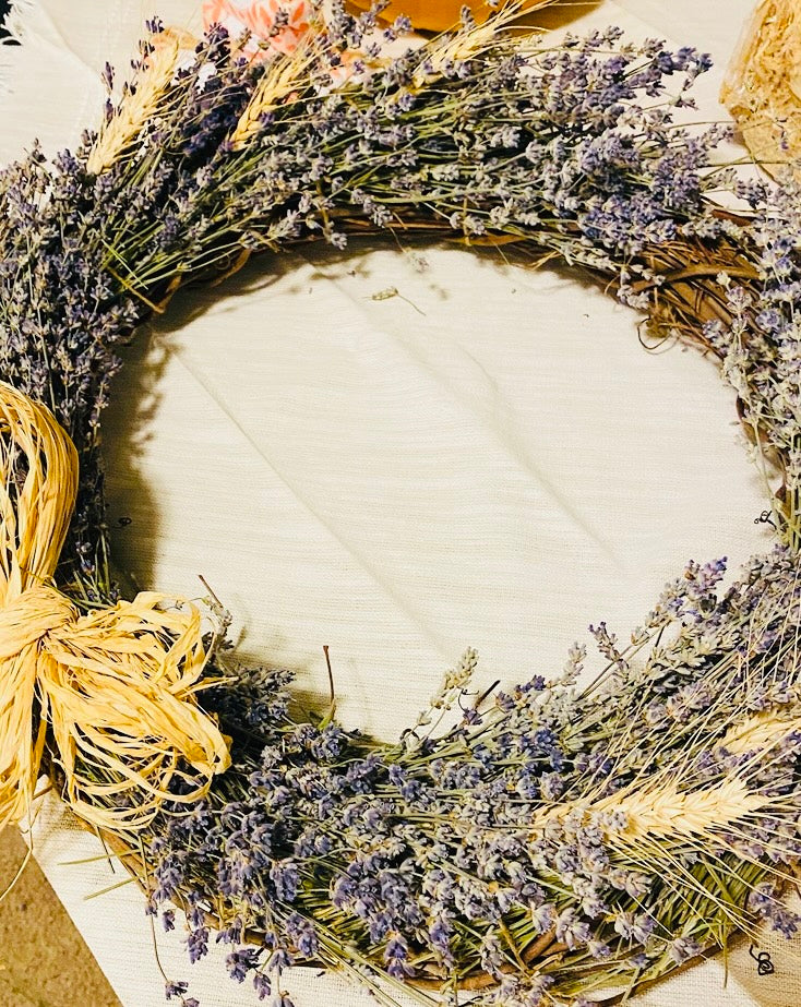 Dried Lavender & Wheat Wreaths
