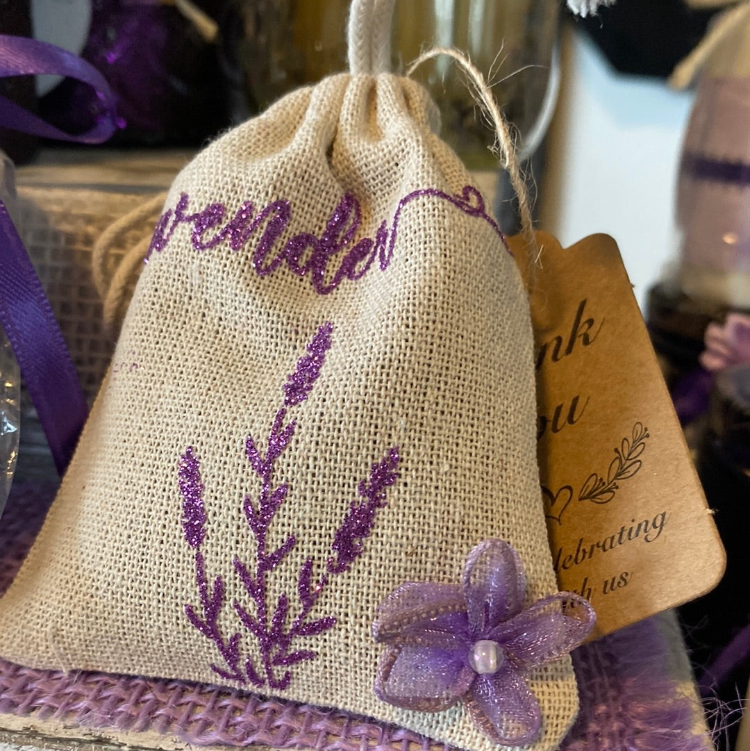 Dried Lavender in our Handcrafted Sashes