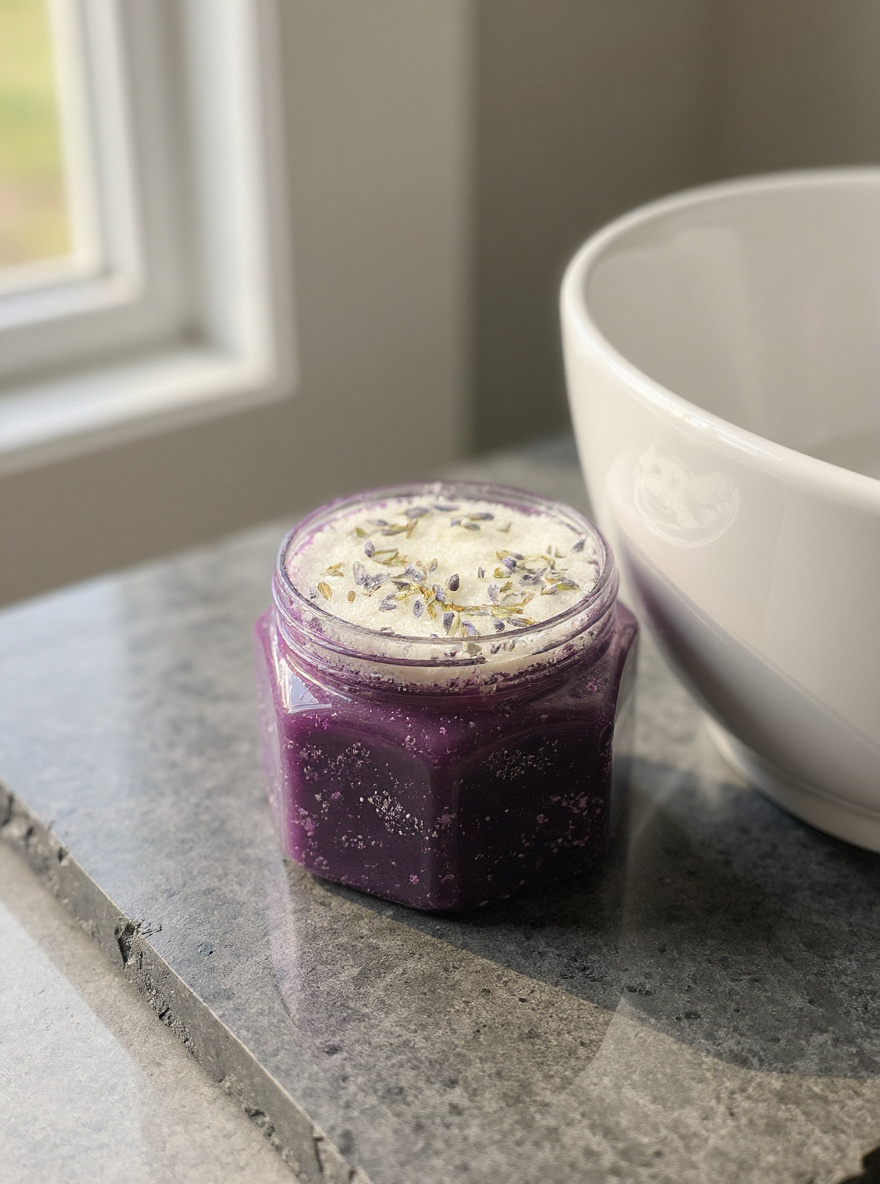 Homemade Lavender Sugar Scrub
