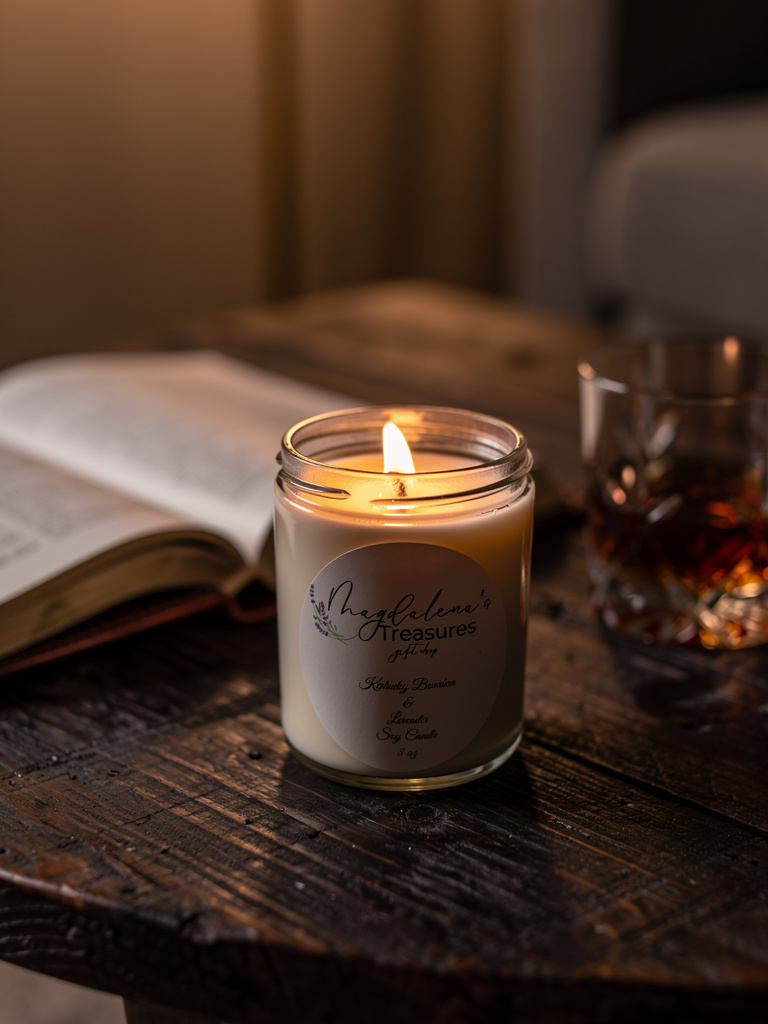 Kentucky Bourbon & Lavender Soy Candle