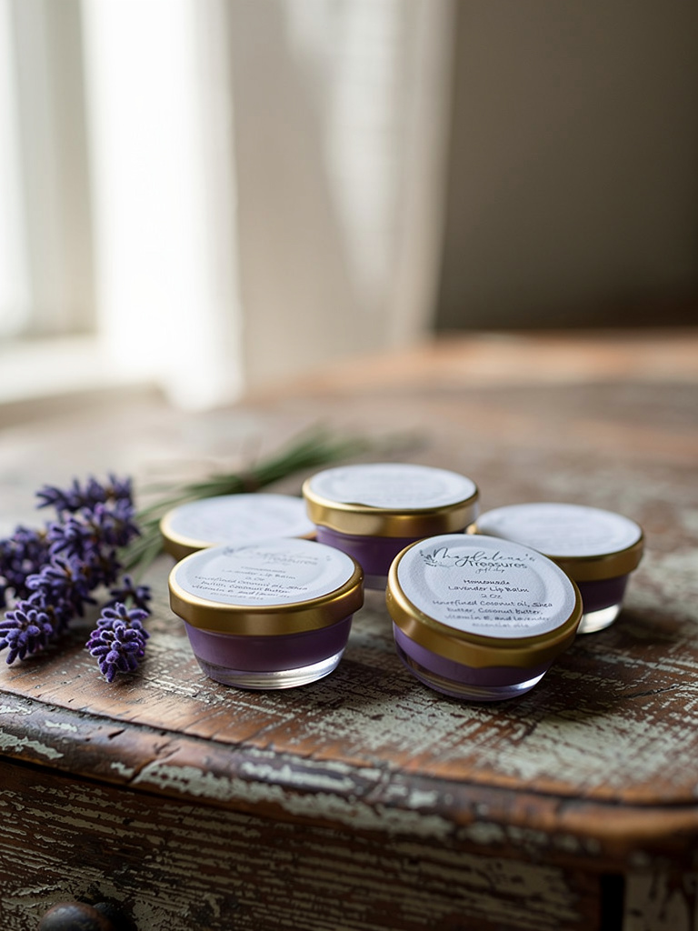 Homemade Lavender Lip Balm