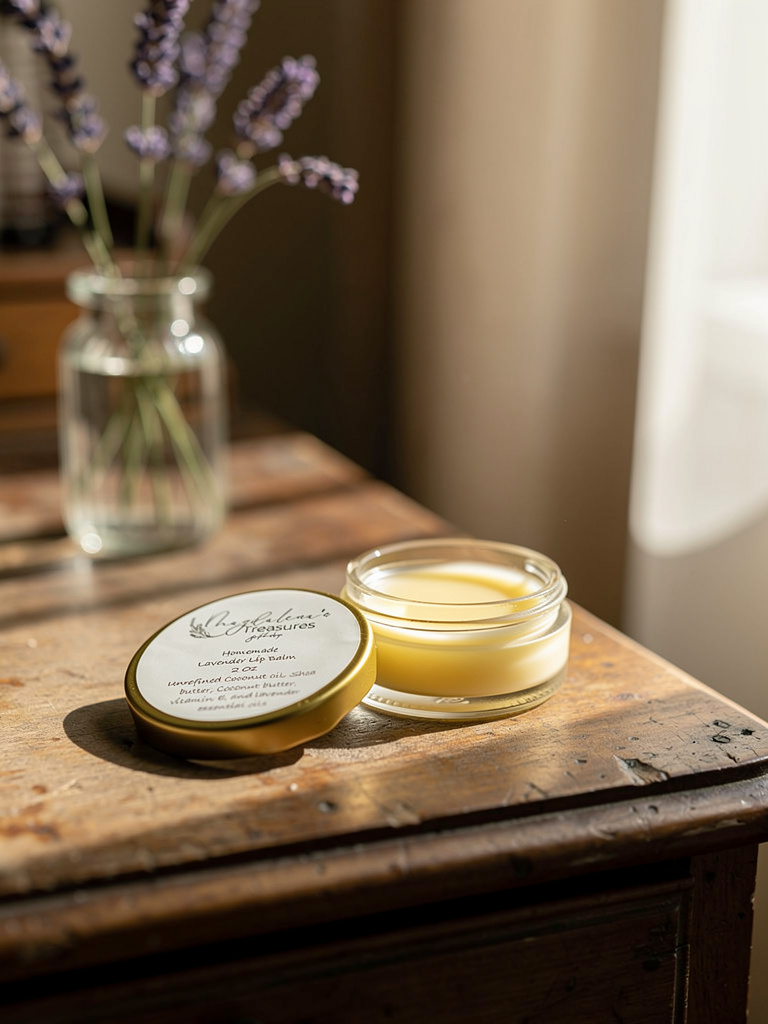 Homemade Lavender Lip Balm