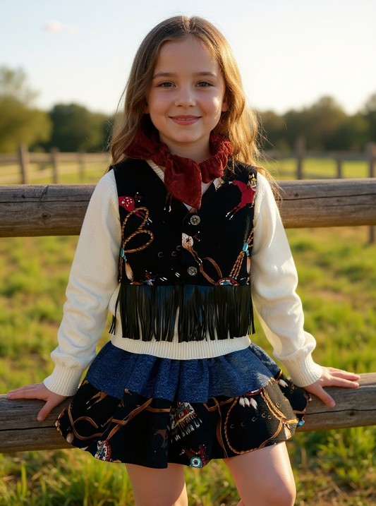 Handmade Giddy-Up Girls Western Outfit