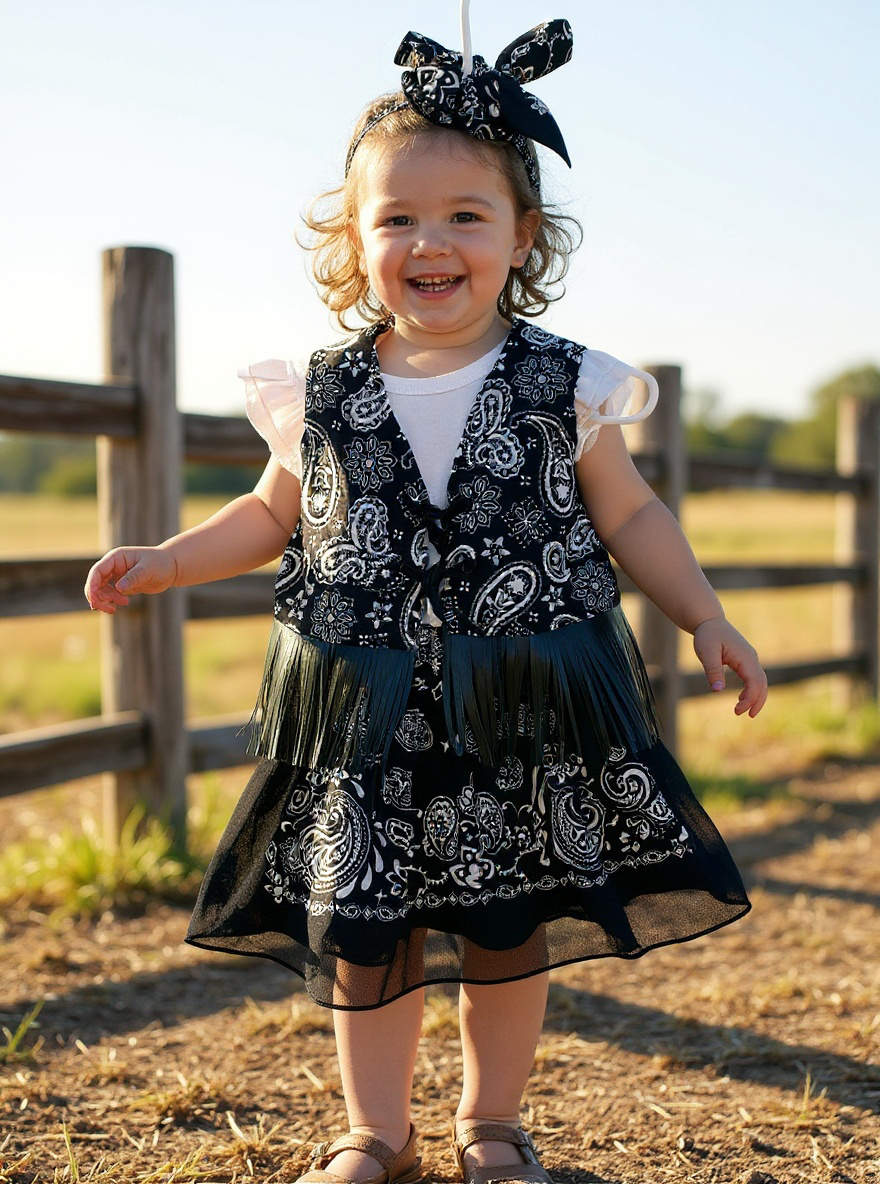 Handmade Giddy-Up Girls Western Wear Outfit
