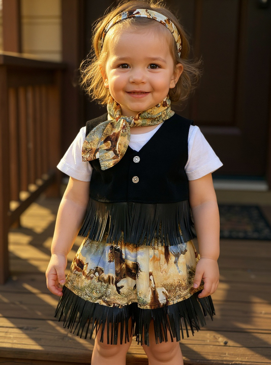 Handmade Giddy-Up Girls Western Outfit