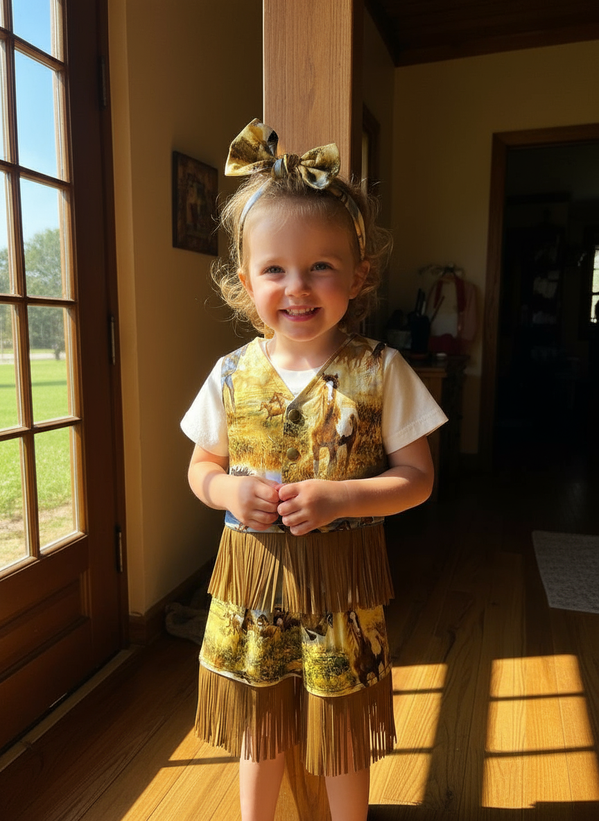 Handmade Giddy-Up Girls Western Outfit