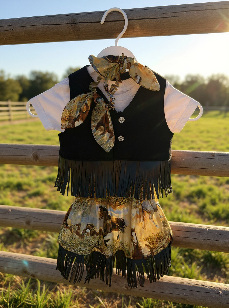 Handmade Giddy-Up Girls Western Outfit