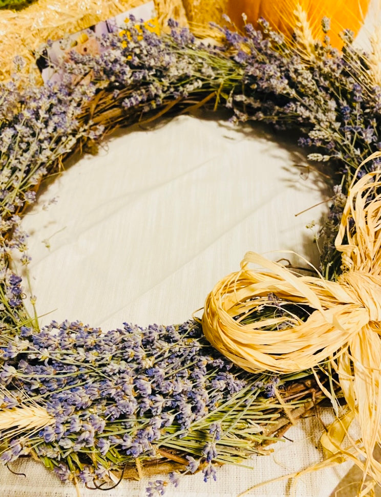 Dried Lavender & Wheat Wreaths