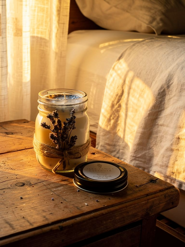 Lavender Mason Jar Soy Candle