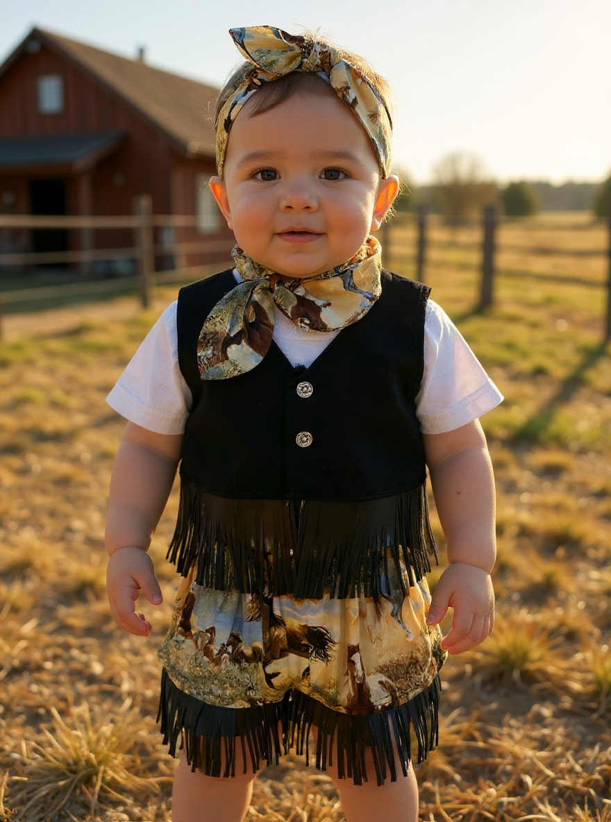 Handmade Giddy-Up Girls Western Outfit