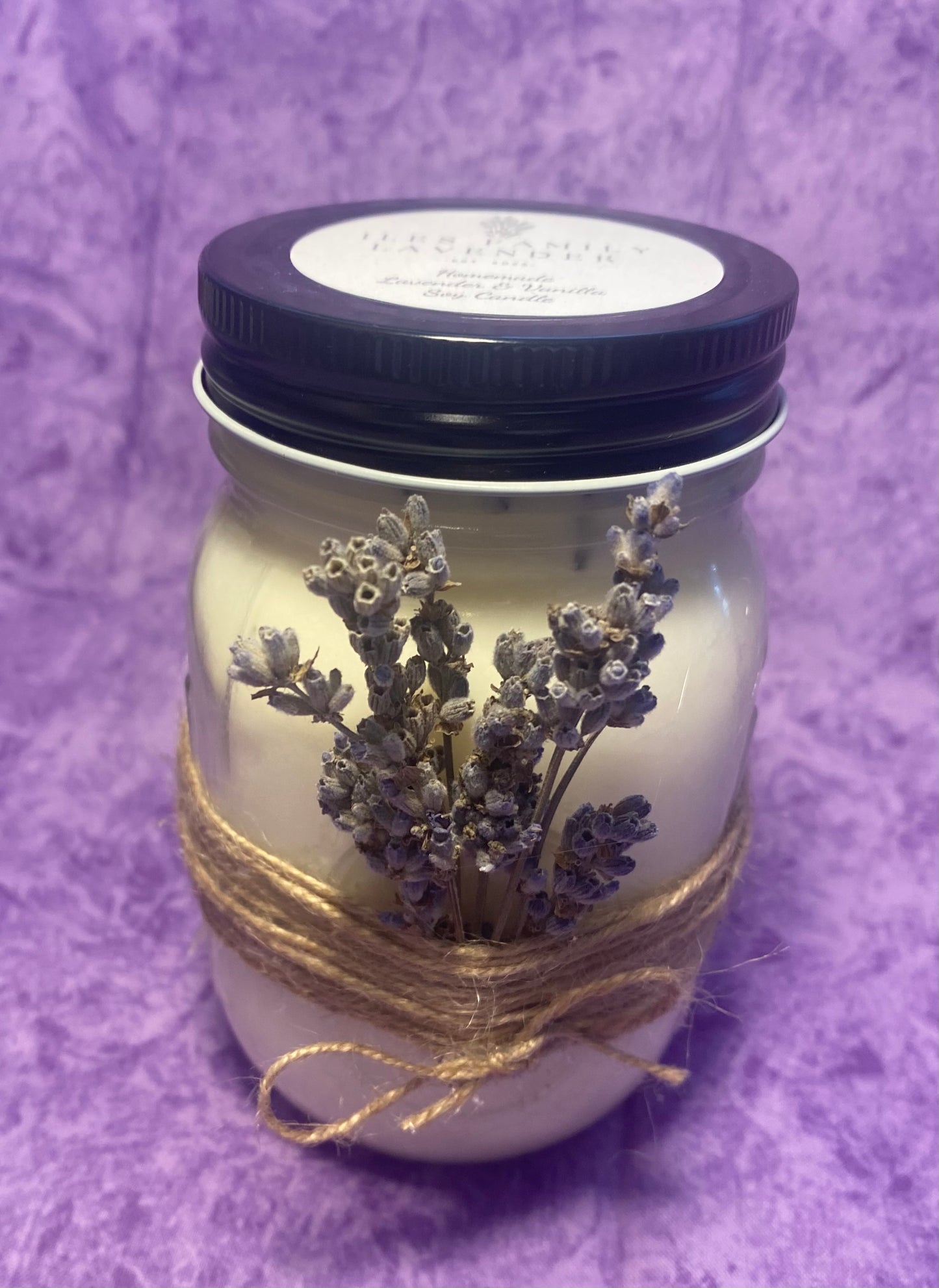Lavender Mason Jar Soy Candle
